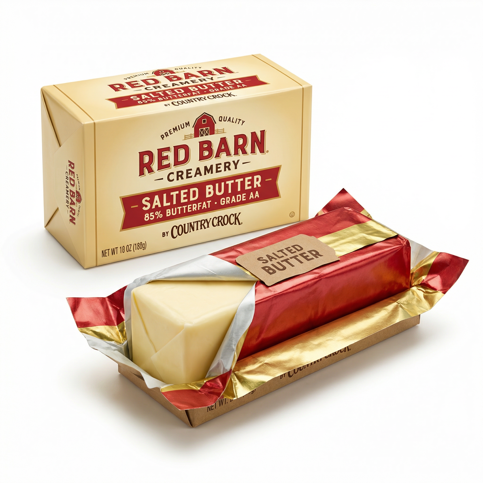 Red Barn butter pack used as the closing commerce image.